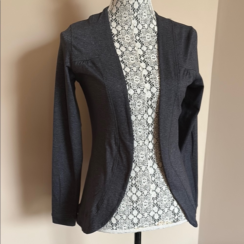 Women's Gray Athletic Cardigan